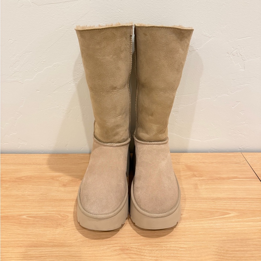 UGG Classic New Heights Cuffable Cozy Classic Beige Winter Boots